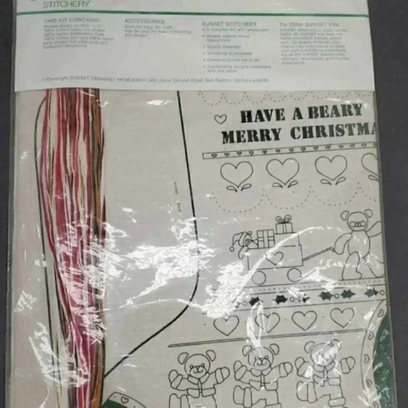 Vintage Sunset Stitchery Stocking - Picture 2 of 4